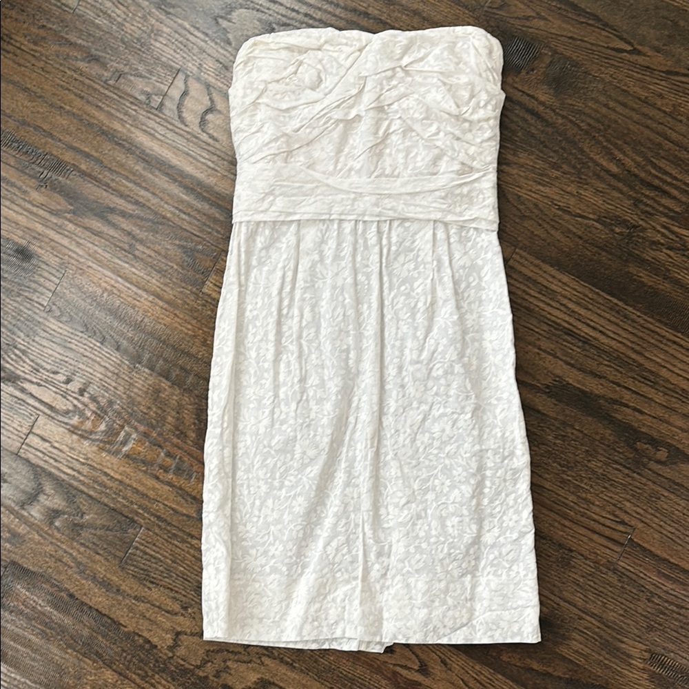 Marc by Marc Jacobs White Floral Strapless Dress